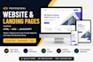 create a responsive HTML CSS javascript landing page