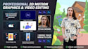 create 2d motion graphics animation