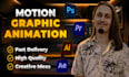 create custom 2d motion graphics animation logo animation