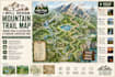 design mountain trail map hiking trail illustration itinerary adventure park