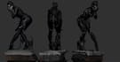 create 3d printable digital sculpt,high poly character design,rendered statues