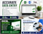 accurate data entry, excel, word and tally bookkeeping