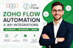 build zoho flow automation and API integrations