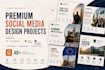 design modern instagram posts and social media graphics