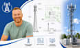 cell tower structural drawing, telecom site layout drawing, telecom cad design
