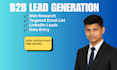 do targeted b2b lead generation and web research