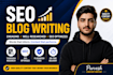 write SEO optimized blog posts and articles