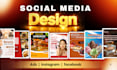 design 3 eye catching instagram facebook and tiktok posts in 24 hours