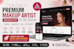 create a premium makeup artist website