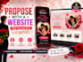 create a romantic proposal landing page fast