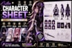 create anime character design, character sheet and reference sheet