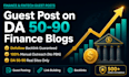 publish a guest post on da 50 finance and fintech blogs with dofollow backlinks
