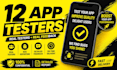 provide 12 app testers for google play console closed testing