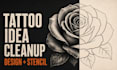 clean up your tattoo idea and create a tattoo ready stencil