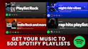 submit your music to organic spotify playlists curators