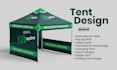 design tent, table cover, flag and canopy tent