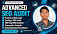 do an advanced SEO audit and find issues affecting google rankings