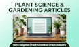 write plant science, agriculture articles image design