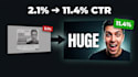 create youtube thumbnail design that will hack the algorithm
