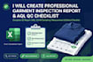 create garment quality inspection report and template