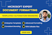edit, design and format microsoft ms word documents