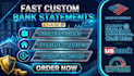 design business or individual bank statements for loans