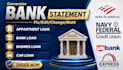 bank statement for business loan or apartment approval