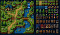create pixel art tileset game assets tilemap top down rpg maker environment pack