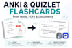 create anki and quizlet flashcards from documents