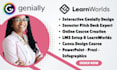 design interactive genially, presentation pitch deck, powerpoint, online course