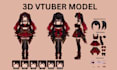 create 3d character model for 3d vtuber rigging, vrchat and vroid avatar