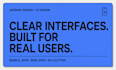 design a clear mobile app and web app interface