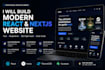 build a professional react nextjs website