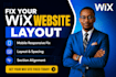 fix wix overlapping elements, whitespace, responsive layout, section alignmen
