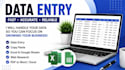 do accurate data entry, copy paste, excel and google sheets
