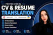 translate your CV and resume
