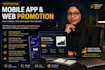 promote your mobile app and web app