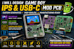 design gameboy ips and usb c mod pcb with custom schematics