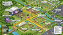 design 3d isometric event map, festival map, campground map, venue layout