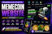 build memecoin landing page, memecoin website, crypto website, utility websites