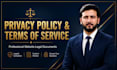 write your website privacy policy and terms of service