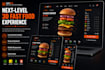 build an interactive fast food website with live customizer