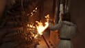 add fire compositing effect, explosion and cgi destruction and smoke simulation