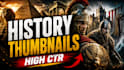 design high CTR history youtube thumbnails that get clicks