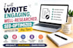 write SEO optimized articles on any topic