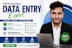 do data entry, excle, PDF, lead generation, web scraping
