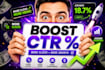 design high CTR youtube thumbnails