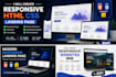 create a responsive HTML CSS landing page