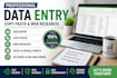 accurate data entry, copy paste and wed research