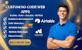 build custom no code websites and web apps using  bubble io softr airtable weweb